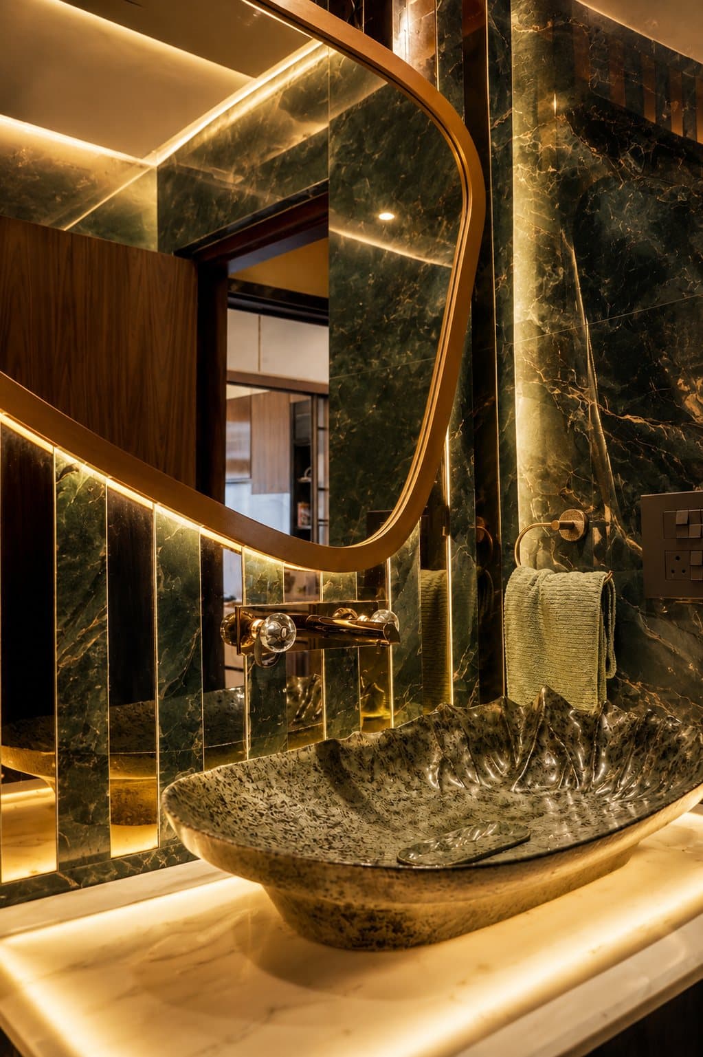 Designer wash basin display in the gallery